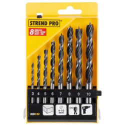 Sada vrtákov Strend Pro WD122, 8 dielna, 3-10 mm, Wood, do dreva