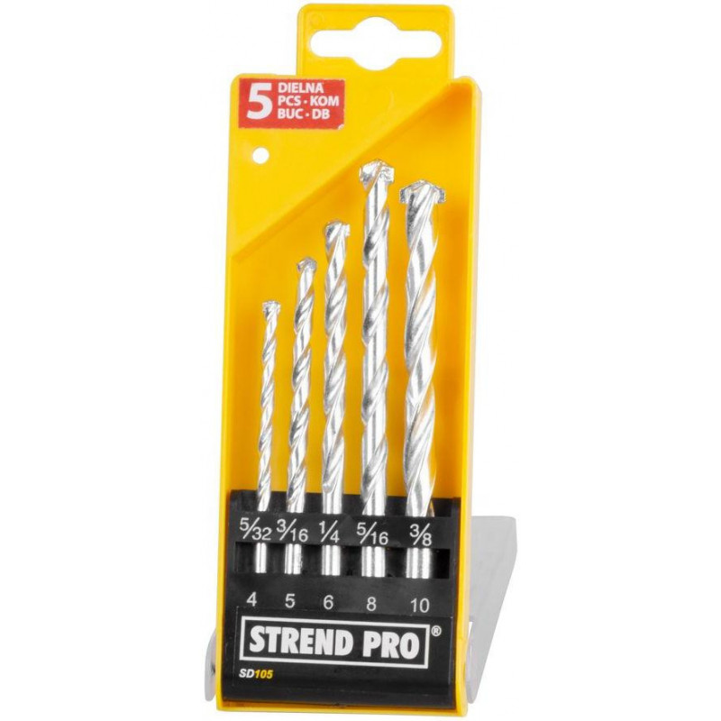 Sada vrtákov Strend Pro SD105, 5 dielna, 4-10 mm, do muriva