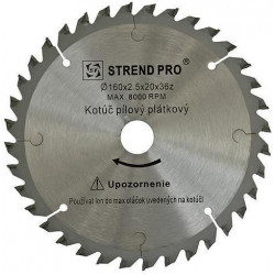 Kotúč Strend Pro SuperSaw NWC 160x2,5x20 36T, na drevo, pílový, SK plátky