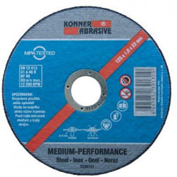 Kotúč KONNER D603 125x1,6x22 mm, rezný na kov
