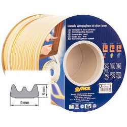 Tesnenie Stomil SD-40CX/4-0, profil E, 9x4 mm, L-150 m, na okná a dvere, biele