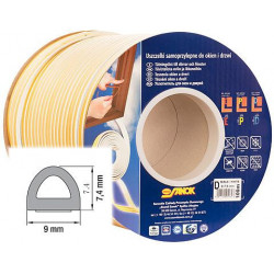 Tesnenie Stomil SD-1AX/4-0, profil D, 9x7.4 mm, L-100 m, na okná a dvere, hnedé