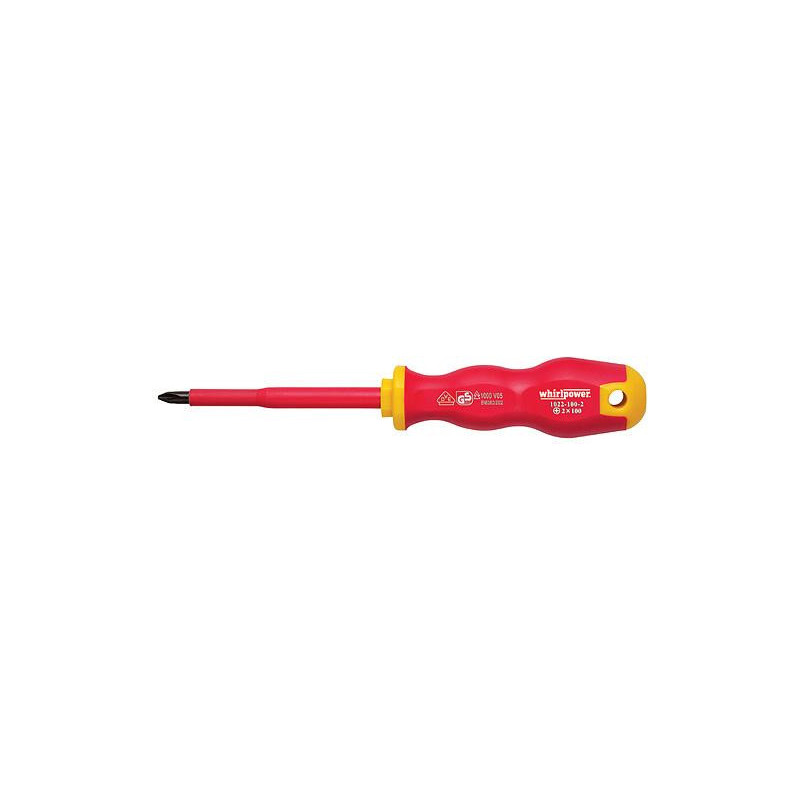Skrutkovač Whirlpower® 1022, PH1/80 mm, Phillips, DIN8764, VDE 1000, elektrikársky