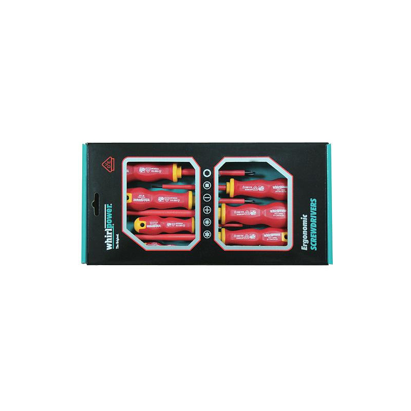Sada skrutkovačov Whirlpower® 102-105, elektrikárska, 5 dielna, VDE 1000, Ergonomic