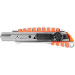 Nôž Strend Pro UKX-867-8, 18 mm, odlamovací, s kolieskom, čepeľ háčik, Alu/plast