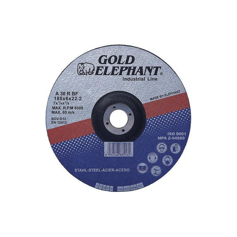 Kotúč Gold Elephant Blue 41A 115x1,6x22,2 mm, rezný na kov A30TBF