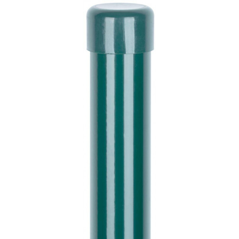 Stĺpik Strend Pro METALTEC, 48/1500/1,25 mm, zelený, okrúhly, čiapočka, Zn+PVC, RAL6005