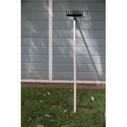 Hrable záhradne Strend Pro Premium R-606, 10 zubé, kované, drevená násada