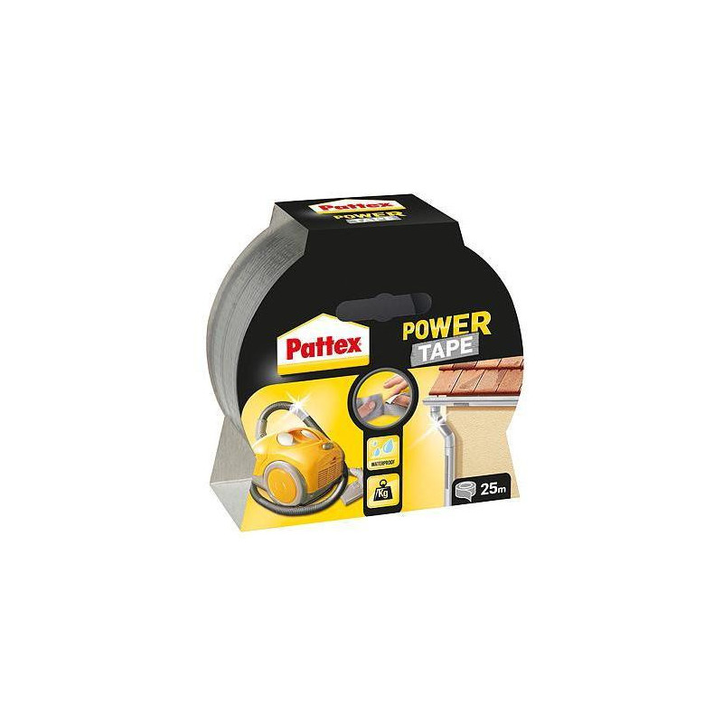 Páska Pattex® Power Tape, lepiaca, 50 mm, L-25 m, strieborná