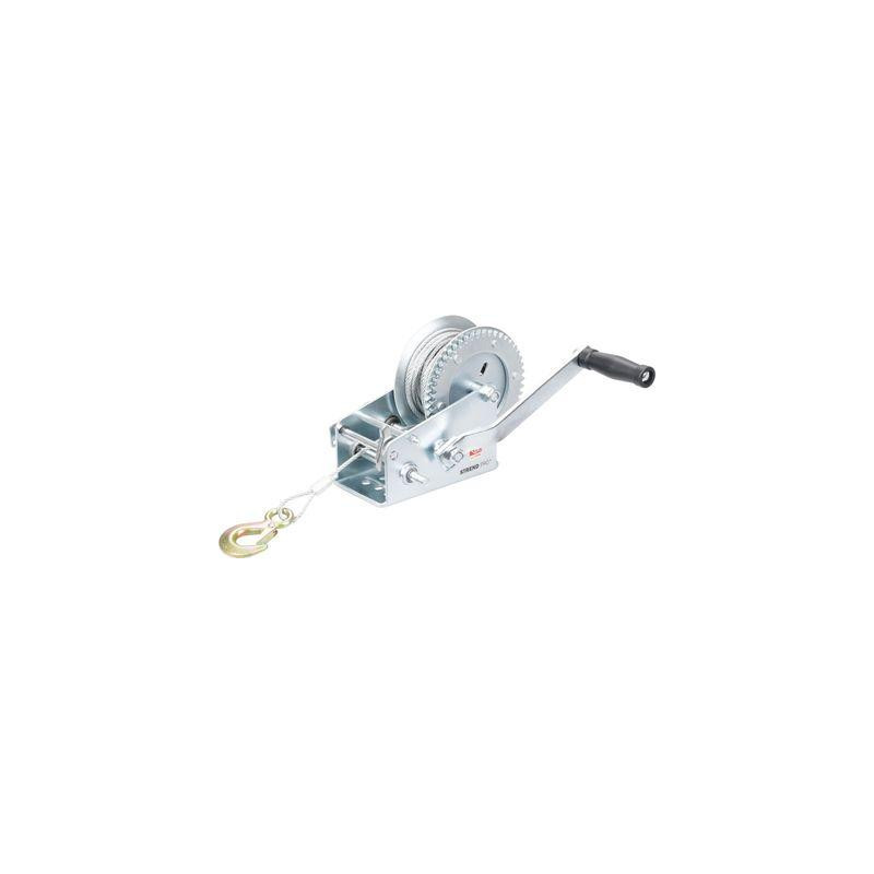 Naviják Strend Pro HW-100-1350, račňový, ručný, oceľové lano L-10 m/5 mm, max. 1350 kg