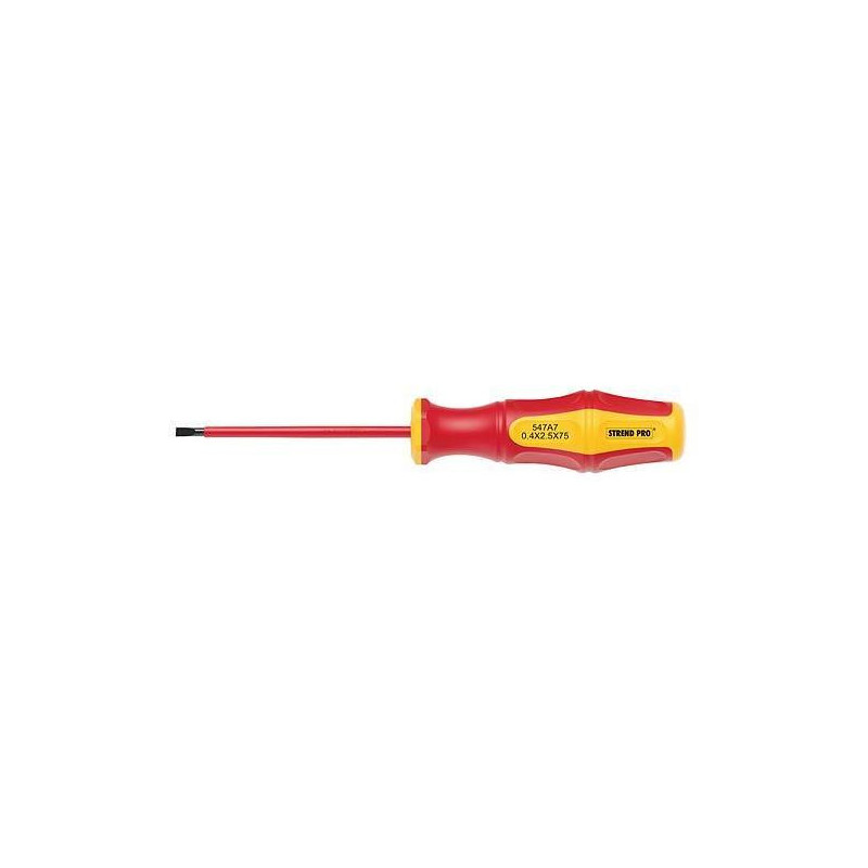 Skrutkovač Strend Pro CX547A, VDE 0,4x2,5x075 mm, plochý, elektrikársky