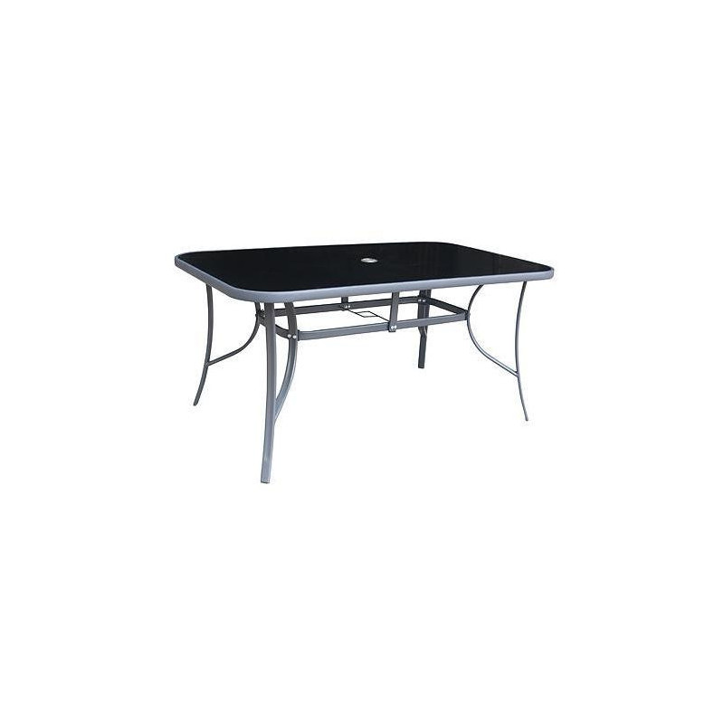 Stôl LEQ GREGORY Moonstone, sklo 5 mm, 150x90x70 cm