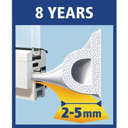 Tesnenie tesamoll® profil P, 9 mm, biele, L-100 m, na okná a dvere,