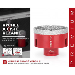 Vyrezávač Strend Pro Premium DCB11, 72 mm, M14, korunka, diamant, professional