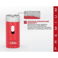Vyrezávač Strend Pro Premium DCB11, 28 mm, M14, korunka, diamant, professional
