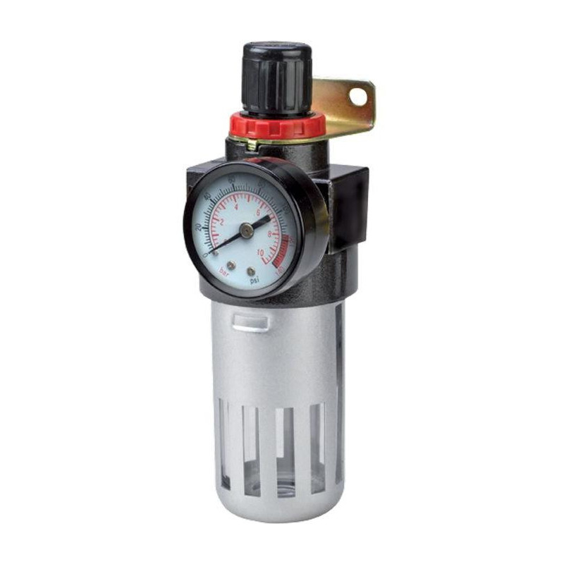 Filter Airtool MF-2, vzduchový, na kompresor, s regulátorom a tlakomerom, 1/4"