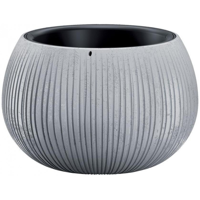 Kvetináč BETON Bowl, 29/19x20 cm, sivý