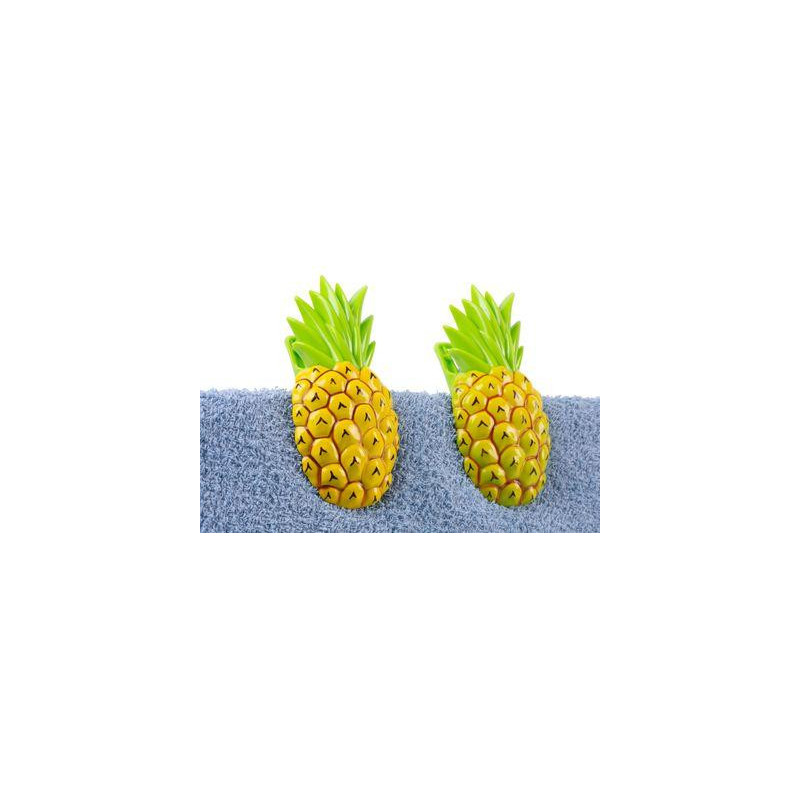Štipce na plážové osušky, 12x7x5cm, 2 ks, ananásy