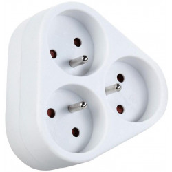 Zásuvka Strend Pro, biela, rozdvojka, rozbočovacia 230 V, IP20, max. 3680 W, 3x16A