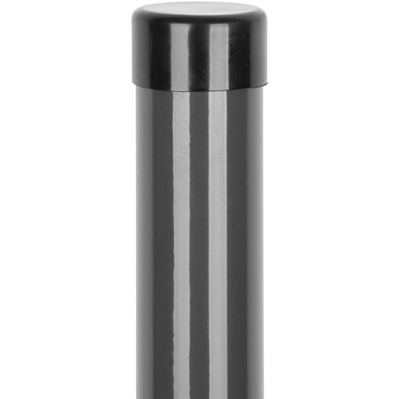 Stĺpik Strend Pro METALTEC, 48/2500/1,50 mm, antracit, okrúhly, čiapočka, Zn+PVC, RAL7016