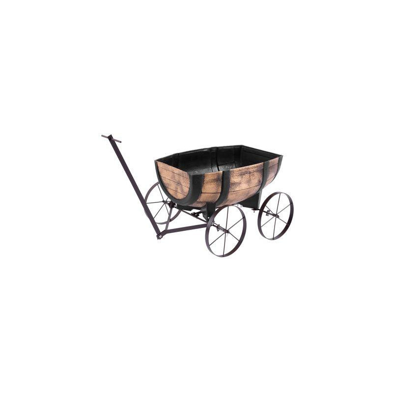 Kvetináč Strend Pro Woodeff, 41,5x29x19cm, whiskey barel wagon