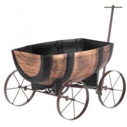 Kvetináč Strend Pro Woodeff, 41,5x29x19cm, whiskey barel wagon