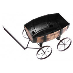 Kvetináč Strend Pro Woodeff, 41,5x29x19cm, whiskey barel wagon