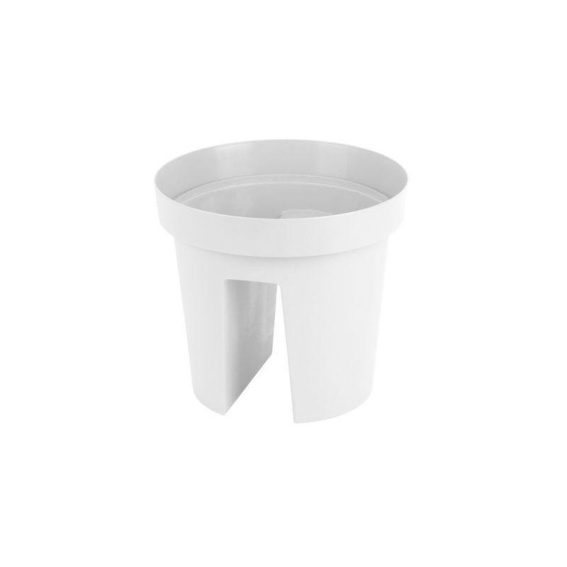 Kvetináč Strend Pro Modern Railing, na zábradlie, 25,5x28cm, biela