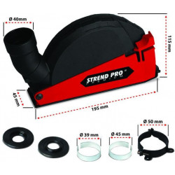 Kryt Strend Pro CDS5, odsávací, 115/125 mm, na uhlovú brúsku, na frézovanie