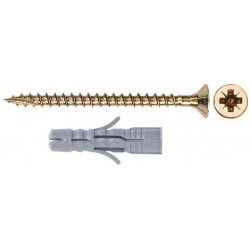 Vrut a hmoždinka Strend Pro PACK ZH 4x50/6x30, PZ, Zn do tvrdého materiálu, univerzálna, bal. 30 ks