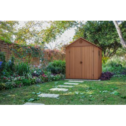 Domček Keter® DARWIN Wooden brown, záhradný, 190x182x221 cm, UV