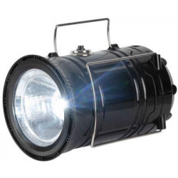 Lampa Strend Pro Camping CL102, LED, 80 lm, 1200 mAh, efekt plameňa, kempingové svietidlo, solárne nabíjanie, USB výstup