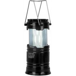 Lampa Strend Pro Camping CL102, LED, 80 lm, 1200 mAh, efekt plameňa, kempingové svietidlo, solárne nabíjanie, USB výstup