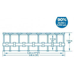 Bazén Bestway® Steel Pro MAX, 56462, kartušová filtrácia, rebrík, plachta, 549x122 cm