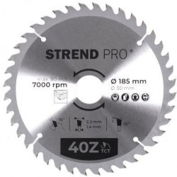 Kotúč Strend Pro TCT 185x2.2x30/20 mm 40Z, na drevo, pílový, SK plátky