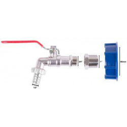 Sada Strend Pro, ventil 1/2" (Zn redukcia 3/4") + plastová redukcia 60 mm + výpust 3/4" , na IBC nádrž