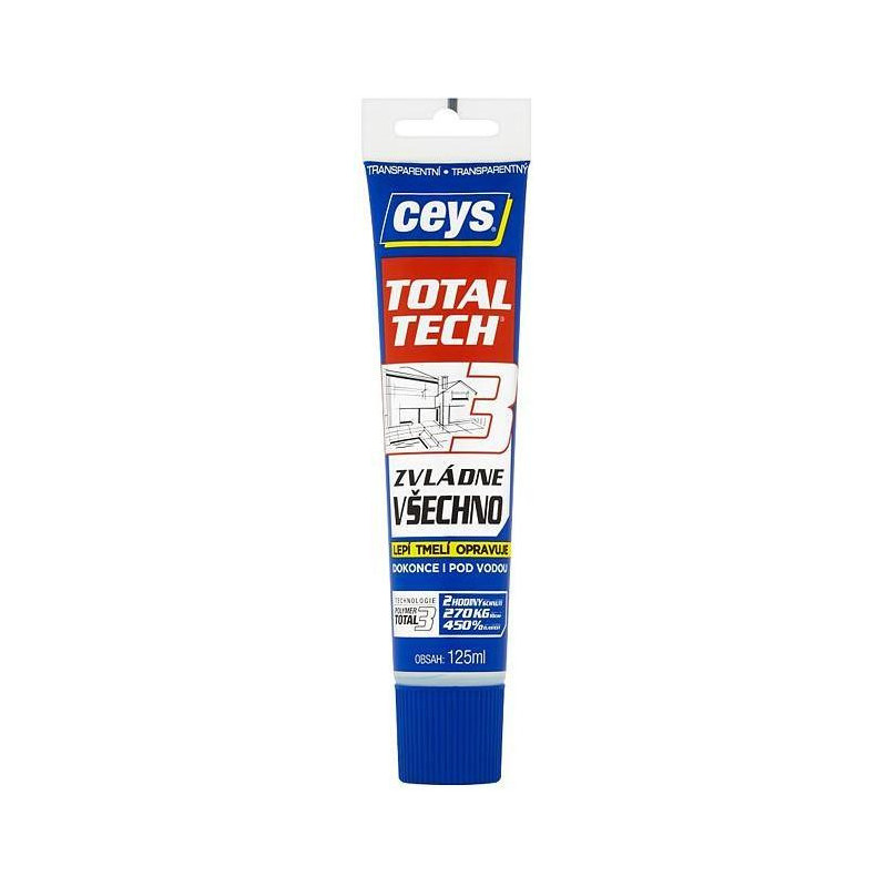Lepidlo Ceys TOTAL TECH EXPRESS, transparentné, tuba 125 ml Lepidlo Ceys TOTAL TECH EXPRESS, transparentné, tuba 125 ml