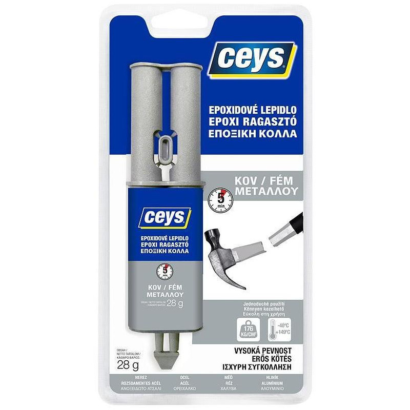 Lepidlo Ceys EPOXICEYS na kov, striekačka, 28 g