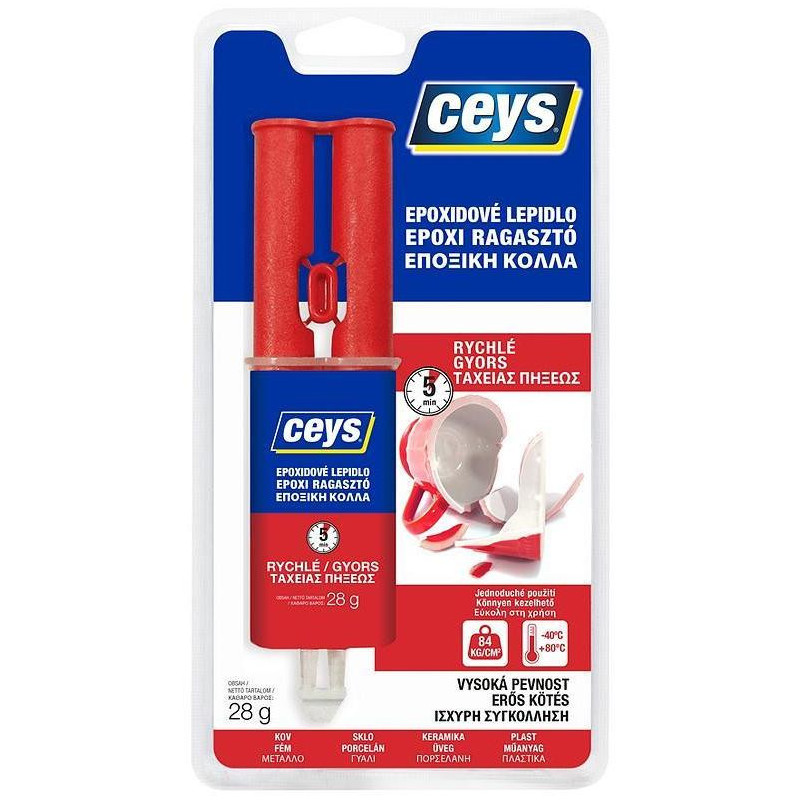 Lepidlo Ceys EPOXICEYS rýchlo tvrdnúce, striekačka, 28 g