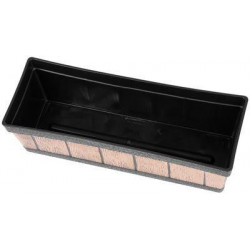 Kvetináč Strend Pro, Woodeff, 15x47x17 cm, zlatý, truhlík, efekt dreva