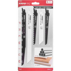 Listy do chvostovej píly Strend Pro Premium, sada, mix, 5 ks