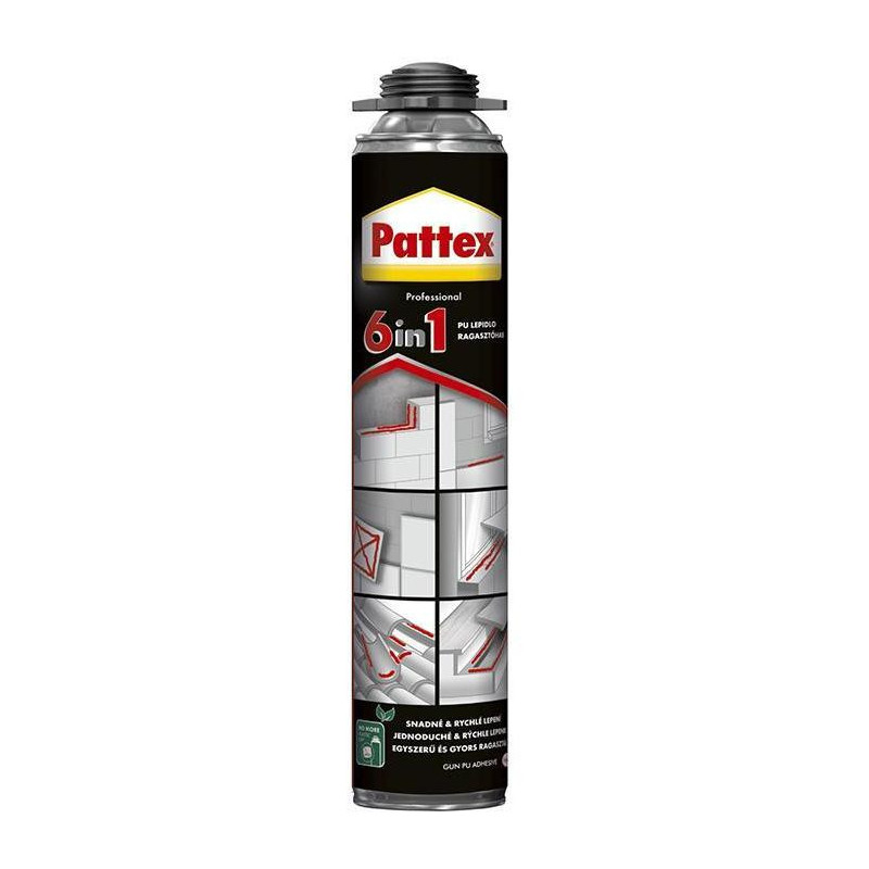 Lepidlo Pattex® PU, 6v1, pištoľ, 750 ml