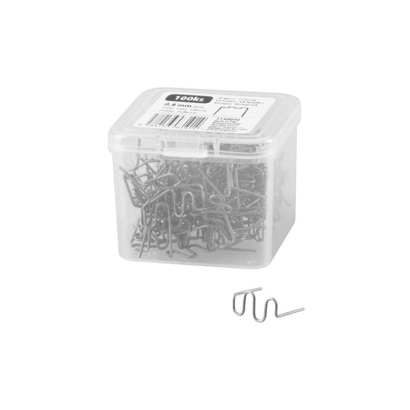 Spona Strend Pro, pre pištoľ na zváranie plastov, vlna, 0,8 mm, bal. 100 ks