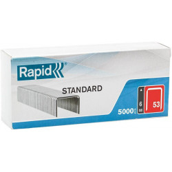 Spony RAPID 53 STANDARD, 6 mm, sponky do sponkovačky, bal. 5000 ks