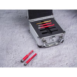 Sada vyrezávačov Strend Pro Premium, 6-8-10-12 mm, HEX, 6 mm vrták do skla diamant, korunky, professional
