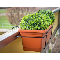 Držiak BUMETA Extra strong, vešiak, kovový, na kvetináč, na zábradlie, 63x20 cm