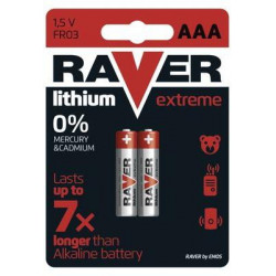 Batéria RAVER FR03, líthiová batéria, bal. 2 ks, AAA tužka