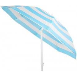 Slnečník DALIA 180 cm, 32/32 mm, s naklápacím kĺbom, modro-biely, plážový