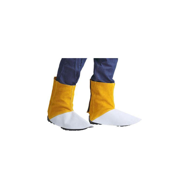 Gamaše Strend Pro Industrial, na zváranie, návleky, kožené, 15 cm, pár 2 ks
