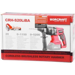 Kladivo Worcraft CRH-S20LiBA, 20V, ShareSYS, SDS+, 3J, bezuhlíkové